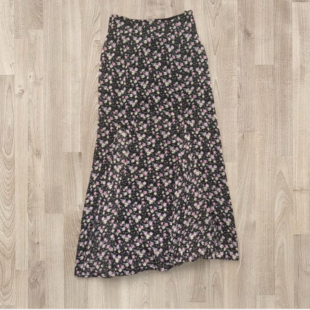 Nollie Floral Black Women's Maxi Skirt